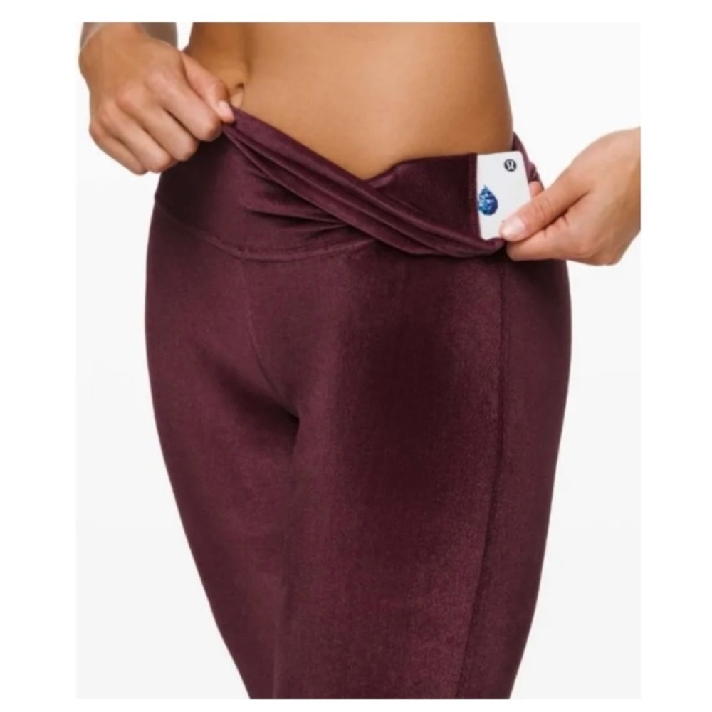 Lululemon | Wunder Lounge High Rise Velvet Legging In Garnet | XXS (2) - Picture 2 of 9